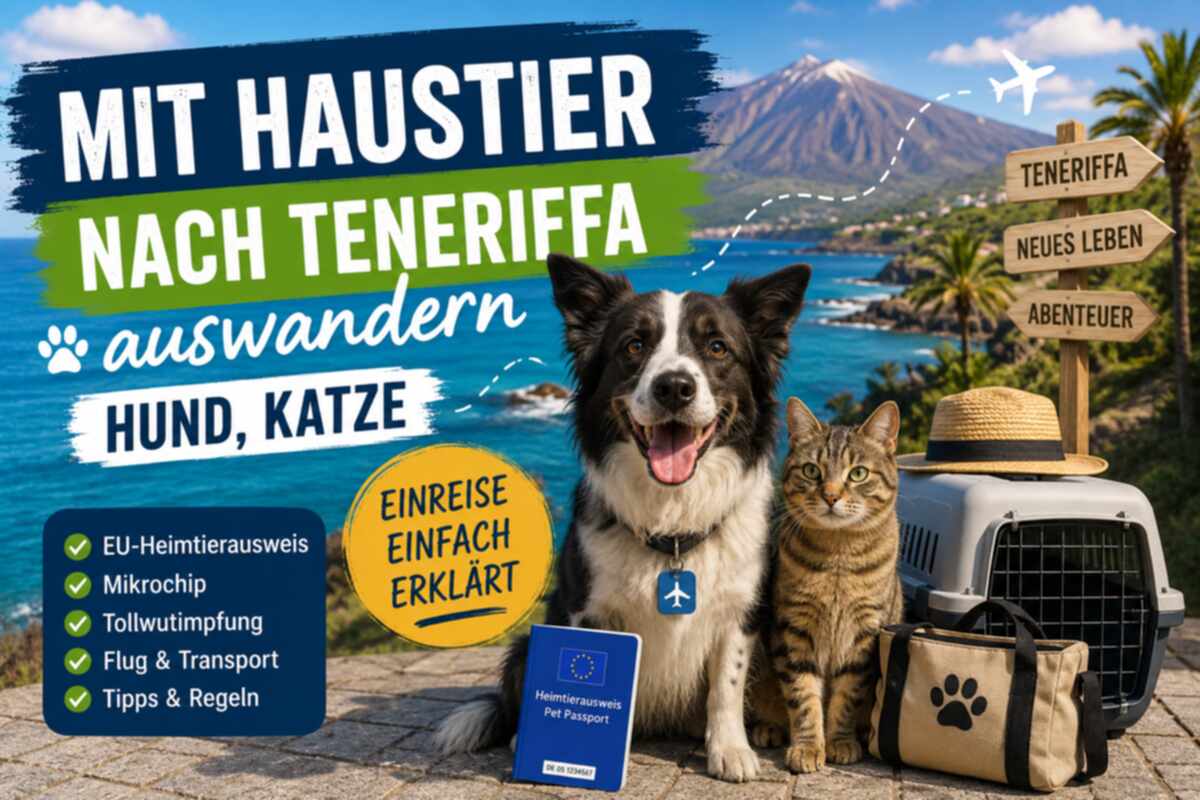 Mit Haustier nach Teneriffa auswandern